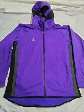 Nike Jordan Therma-FIT Showtime Full Zip Hoodie Mens L Purple FQ5378-545 $95